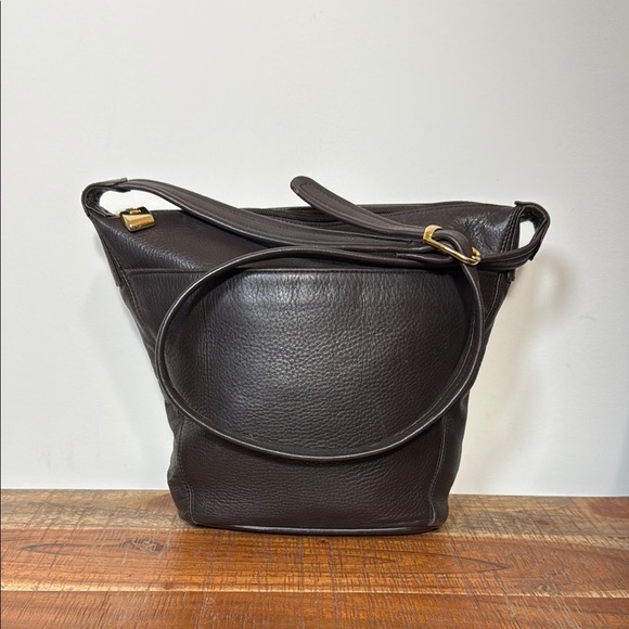 Jacqueline Ferrar Handbags - Jacqueline Ferrar Buttery Smooth Brown Leather Shoulder Bag